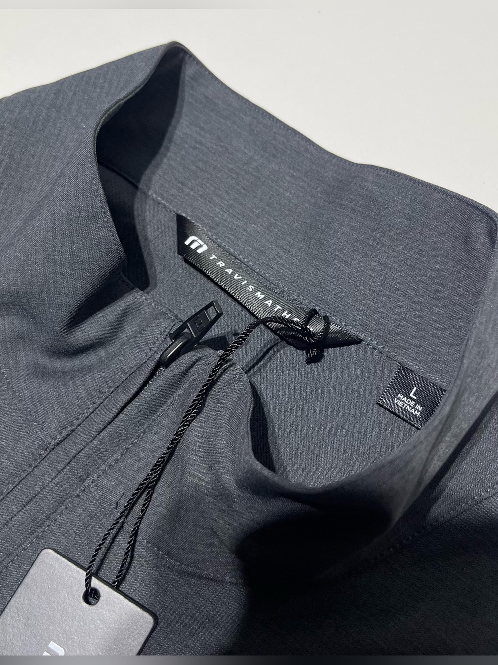 Travis Mathew Flight Tracker Half Zip Pullover Gray NWT Men’s Size L Golf - Picture 3 of 8